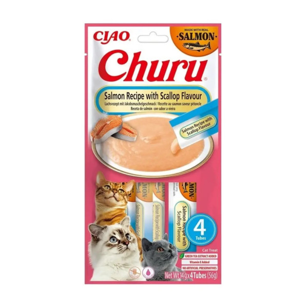 Churu Cat Receita de Salmão com sabor a vieira