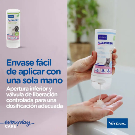Virbac Champô Allerderm Pele Seca e Escamosa - Hidratante e Exfoliante