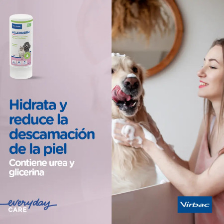 Virbac Champô Allerderm Pele Seca e Escamosa - Hidratante e Exfoliante
