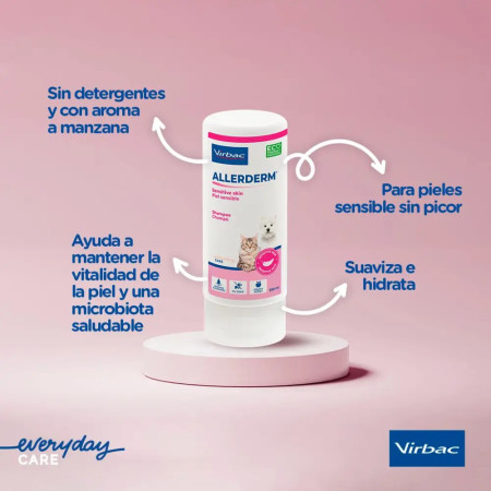 Virbac Champô Allerderm Pele Sensível - Suaviza e hidrata