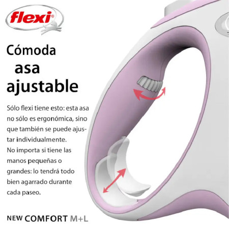 Flexi New Comfort Trela extensível rosa