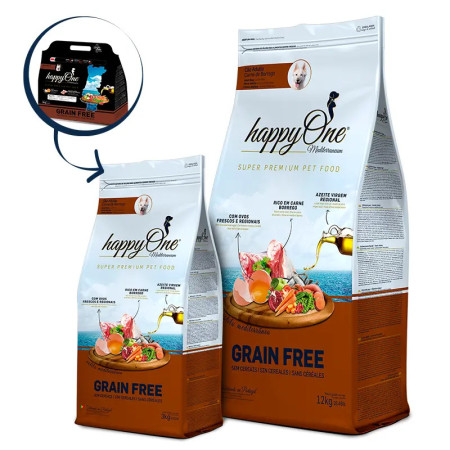 HappyOne Mediterraneum Cães Adultos Borrego - Produzida em Portugal