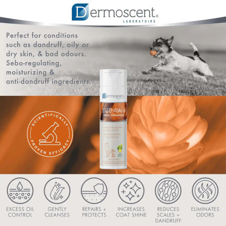 Dermoscent Champô Essential para cão e gato 6 Sebo