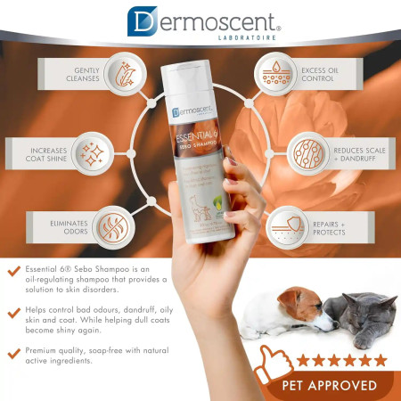 Dermoscent Champô Essential para cão e gato 6 Sebo