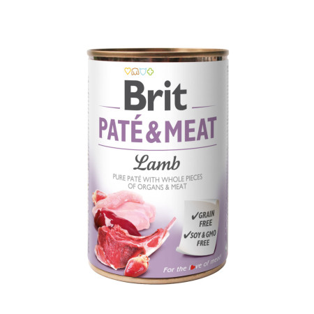Brit Care Dog Lata ração húmida para cão Paté & Meat Borrego