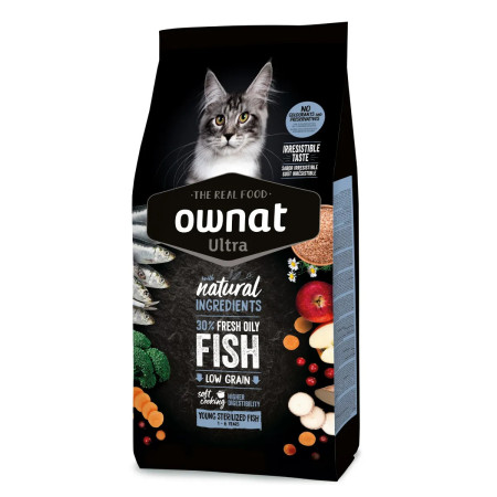 Ownat Ultra Cat Young Sterilized Fish Ração seca gatinho esterilizado