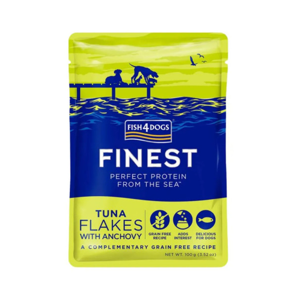 Fish4Dogs Finest Pedaços de Atúm com Anchovas