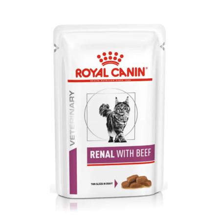 Royal Canin Veteterinaria Humida Renal para gatos vaca em molho