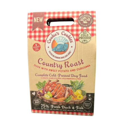 Cooka's Cookies Dog Food Country Roast Cold-Pressed