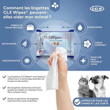 CLX Wipes toalhetes para cão e gato