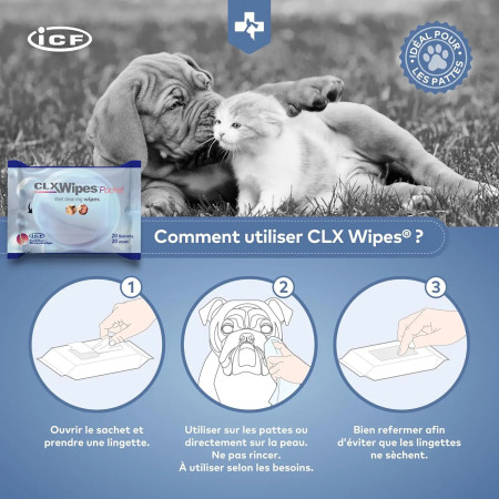 CLX Wipes toalhetes para cão e gato