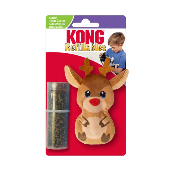 Kong Holiday Refillables Rena de Natal