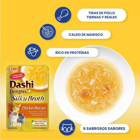 Churu Cat Dashi Delights Silky Broth de Frango