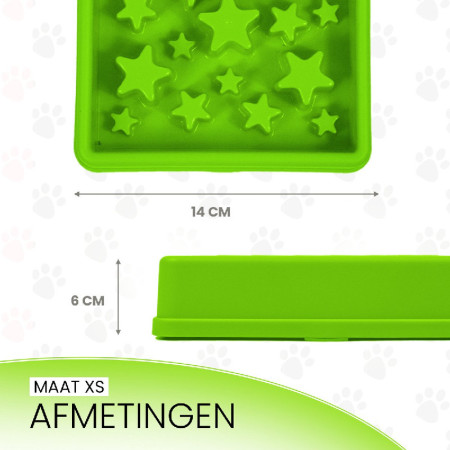 Eat Slow Live Longer Comedouro Miniatura Stars verde