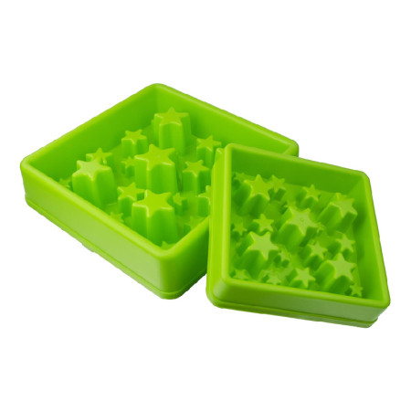 Eat Slow Live Longer Comedouro Miniatura Stars verde