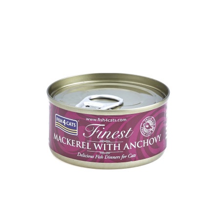 Fish4cats Lata Cavala com Anchovas - Alimento natural para gato