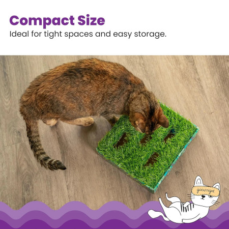 Catstages Hunt N'Find Grass Patch Box puzzle para gatos