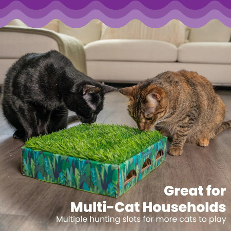 Catstages Hunt N'Find Grass Patch Box puzzle para gatos