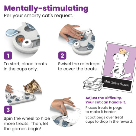 Nina Ottosson Catstages Rainy Day Puzzle&Play puzzle para gato