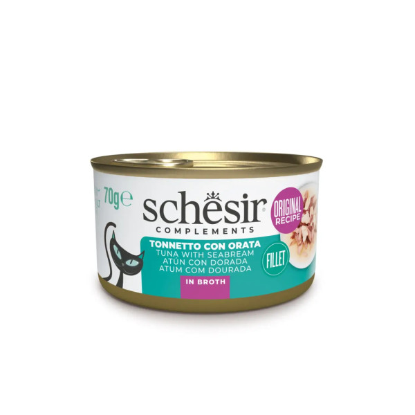 Schesir Complements Gato Atúm com dourada em caldo