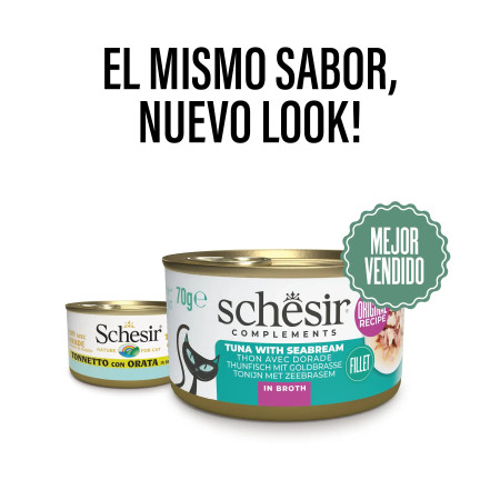 Schesir Complements Gato Atúm com dourada em caldo