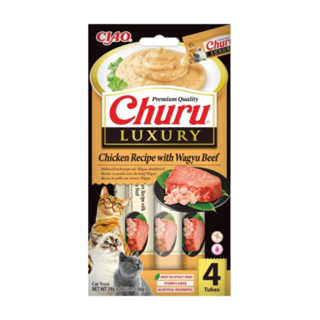 Churu Cat Receita Luxury Atúm com Carne Wagyu para gato
