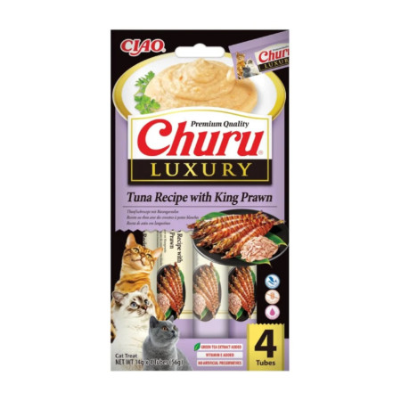 Churu Cat Receita Luxury Atúm com Camarão Tigre para gato