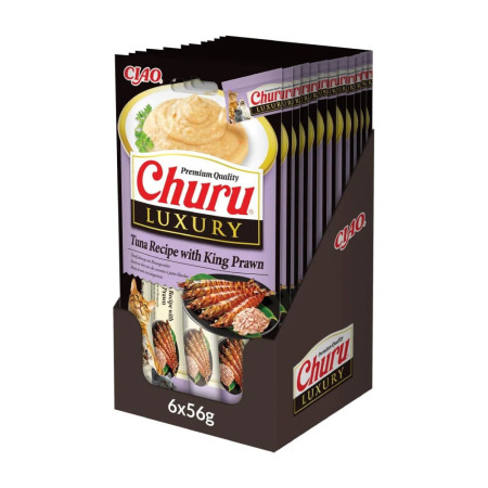 Churu Cat Receita Luxury Atúm com Camarão Tigre para gato