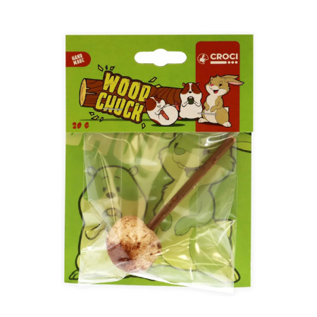 Woodchuck Lolly Snack de coco, cacau e salgueiro para roedores