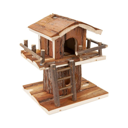 Casa da árvore em madeira