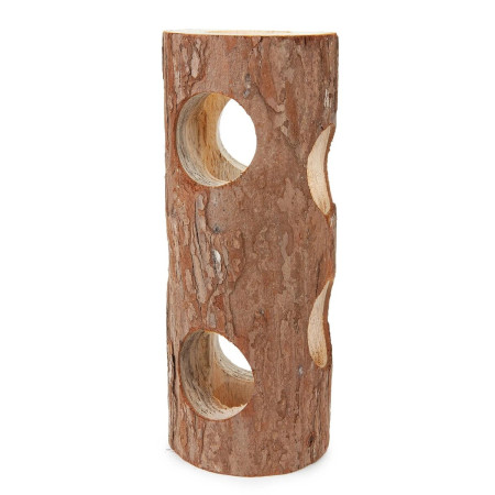 Túnel de madeira natural para roedores