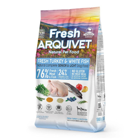 Arquivet Ração Fresh Semi-húmida Light de Perú e Peixe Branco