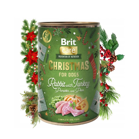 Brit Care Dog Christmas Rabbit & Turkey Menu Natal para cão