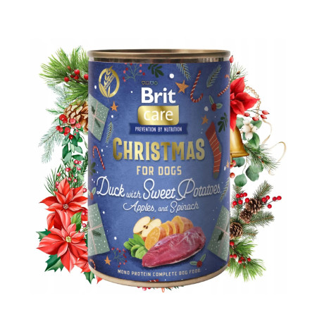 Brit Care Dog Christmas Duck & Sweet Potatoes Menu Natal para cão