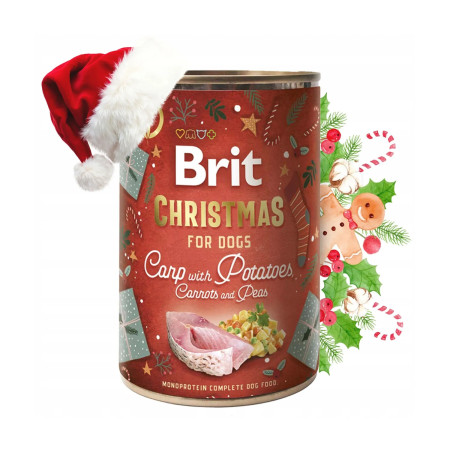Brit Care Dog Christmas Carp & Potatoes Menu Natal para cão