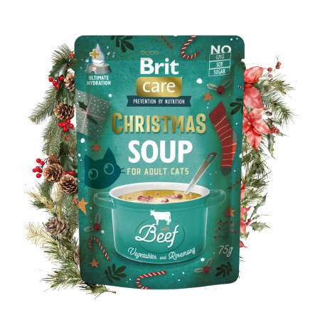 Brit Care Cat Christmas Beef Soup Menu Natal para gato