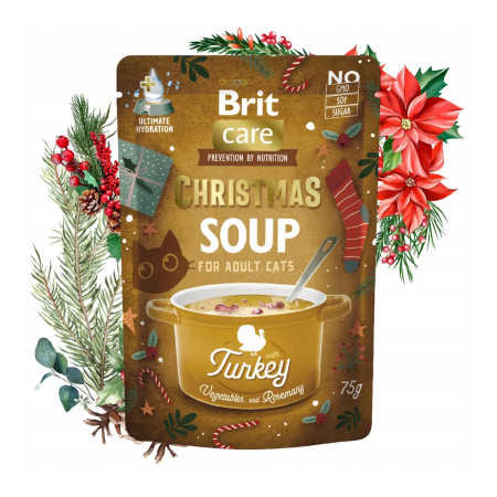 Brit Care Cat Christmas Turkey Soup Menu Natal para gato