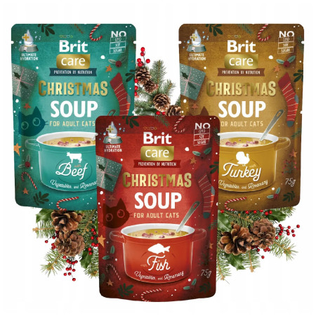 Brit Care Cat Christmas Beef Soup Menu Natal para gato