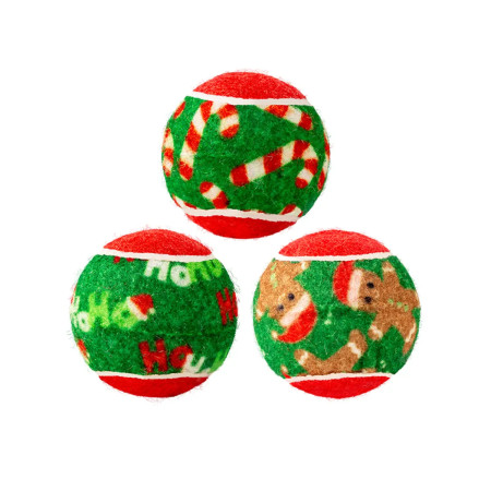 Kong Holiday Squeakair Bolas de Ténis NATAL