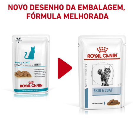 Royal Canin Vet Wet Skin & Coat Feline em molho