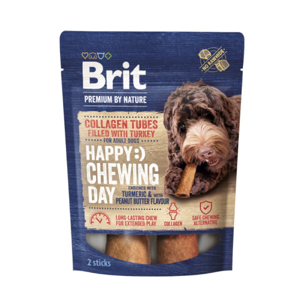 Brit Premium by Nature Dog Collagen Chews Tubes filled with Turkey