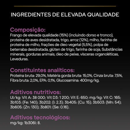 Pro Plan Adult 9+ Small & Mini Adult Age Defense Galinha