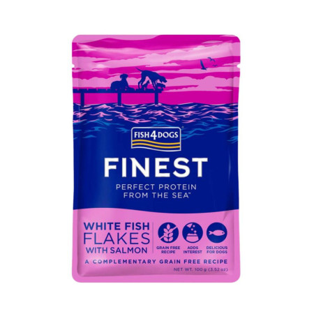 Fish4Dogs Finest Mousse de Peixe Branco com Salmão