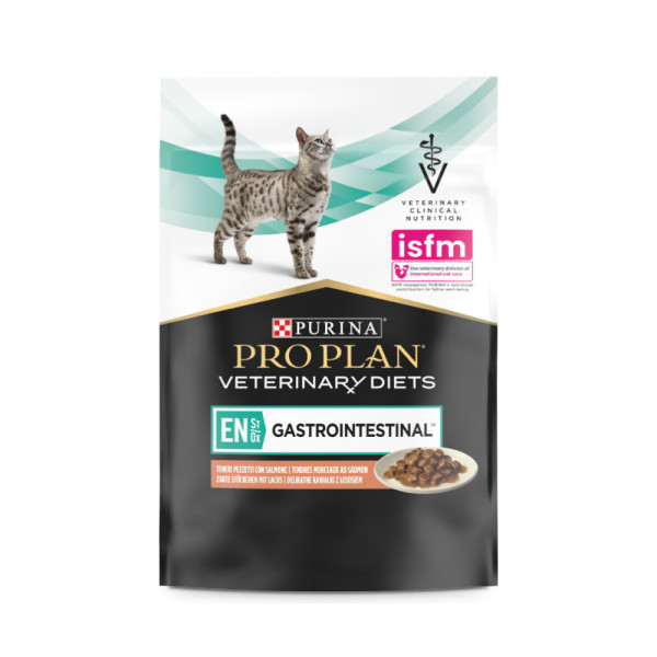 Pro Plan Veterinary Feline Wet EN Gastrointestinal com salmão