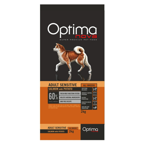 Optima Nova Dog Adult Sensitive Salmão & Batata