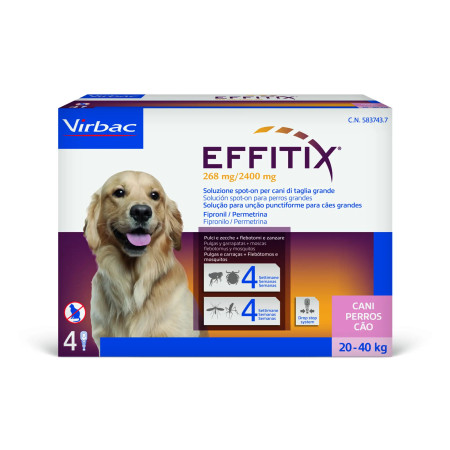 Effitix Pipetas para cães 20 - 40 kg