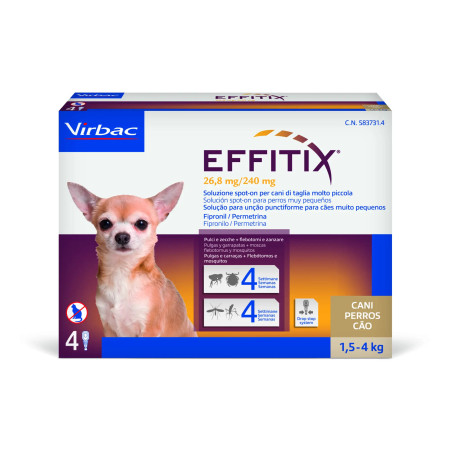 Effitix Pipetas para cães 1,5 - 4 kg