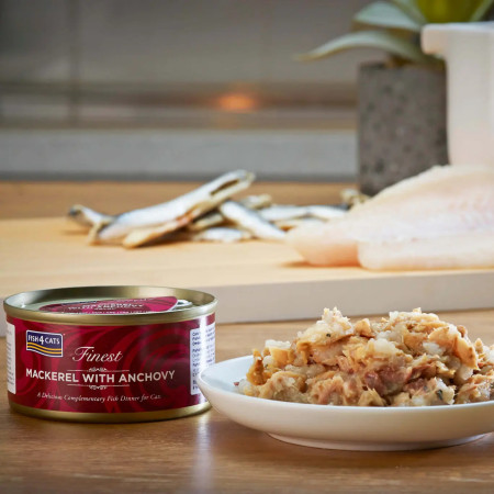 Fish4cats Lata Cavala com Anchovas - Alimento natural para gato