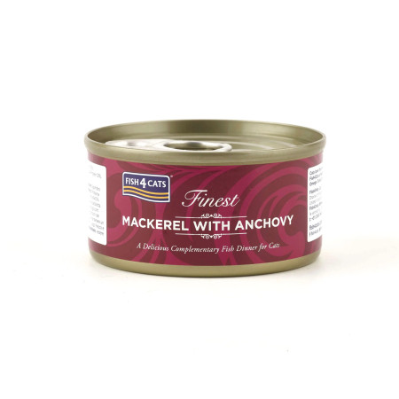 Fish4cats Lata Cavala com Anchovas - Alimento natural para gato