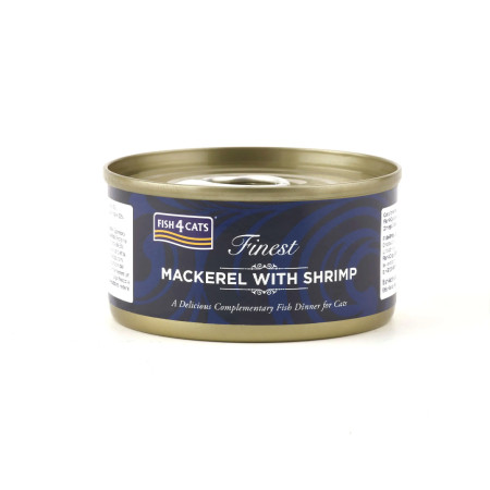 Fish4Cats Lata Cavala com Camarões